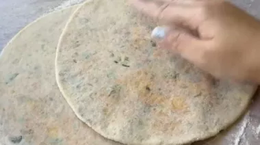 Crispy baked aloo paratha fries cut into strips 3